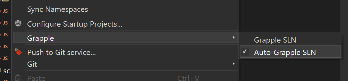 Grapple in Solution Explorer