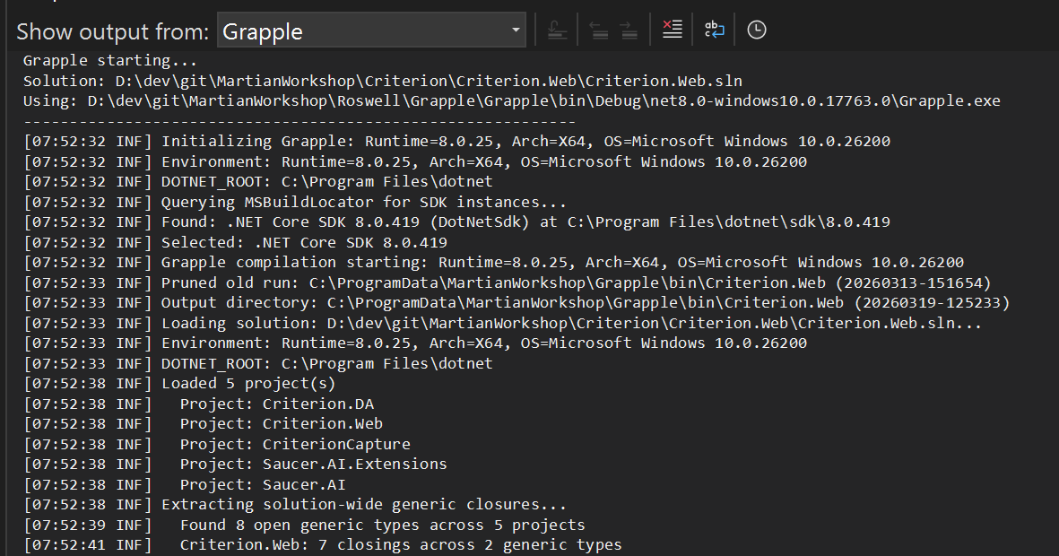 Grapple compilation output